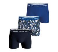 Bjorn Borg Men's 3-Pack Painted Leaves Print Boxer Briefs, Blue/Navy - Black - Size: 32/30/31