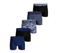 Bjorn Borg Cotton Stretch Boxers 5 Pack-Navy Mix-Small