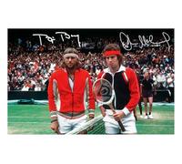 Bjorn Borg & John McEnroe Autograph Signed A4 Photo Print