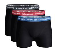 Bjorn Borg Mens 3 Pack Boxers Contrast Elastic Waistband Essential Trunks