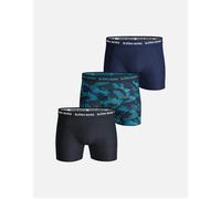 Bjorn Borg Men's 3-Pack Camo & Solid Boxer Trunks, Blue - Black/Navy