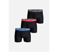 Bjorn Borg Men's 3-Pack Contrast Waistbands Boxer Trunks, Black/Multi - Black/Black/Black