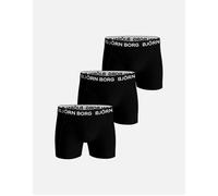 Bjorn Borg Men's 3-Pack Cotton Stretch Boxer Trunks, Black - Black/Black/Black - Size: 32/33/32