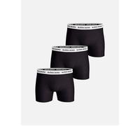 Bjorn Borg Men's 3-Pack Cotton Stretch Boxer Trunks, Black/White - Black/Black/Black