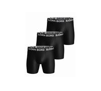 Bjorn Borg Men's 3 Pack Designer Band Sports Performance Boxer Shorts in True Black | Size: Medium Bjorn Borg True Black M