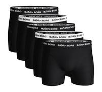 Björn Borg Men's Boxer Shorts, Cotton Stretch 5-Pack Sammy Solid, Black, XXL