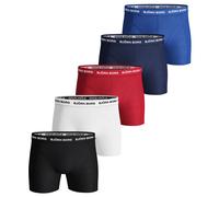 Bjorn Borg Mens Multi Branded-waistband Pack of Five Stretch Recycled-polyester Boxers XL