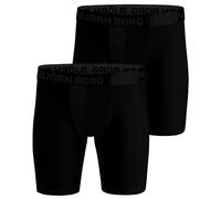 Bjorn Borg Performance Boxer Long Leg 2 Pack - Black Medium Black