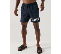 Men's Borg Logo Swim Shorts, Nightsky - Black/Black - Size: 32/30/31