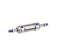 BJPCTUSF MAD16/20/25 Pneumatic Cylinder Double Outlet Stainless Steel Mini Cylinder Stroke 25/50/75/100/125/150/175/200/300(Stroke 50mm,Bore 25mm(MAD 25))