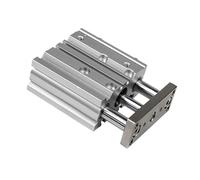BJPCTUSF PM12 PM16 PM20 PM25 PM32 PM40 with Guide Rod Hole Stroke 10-175mm Compact Guide Cylinder Thin Three-Axis Pneumatic Cylinder(Trip150mm,MGPM12)