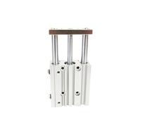 BJPCTUSF PM12 PM16 PM20 PM25 PM32 PM40 With Guide Rod Hole Stroke 10-175mm Compact Guide Cylinder Thin Three-Axis Pneumatic Cylinder(Trip 25mm,MGPM40)
