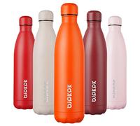 BJPKPK 25oz Insulated Stainless Steel Water Bottles,Sports Water Bottles Keep Cold for 24 Hours and Hot for 12 Hours,Orange Cap