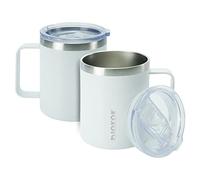 BJPKPK 2PCS Insulated Coffee Mug with Lid, 410 ml Stainless Steel Tumbler