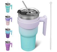 BJPKPK 30 oz Tumbler with Handle Stainless Steel Insulated Tumblers with Lid and Straw for Women,Oasis