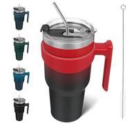 BJPKPK 40oz Stainless Steel Double Wall Insulated Tumbler with Handle and Straw Lid,Blood Moon