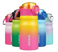 BJPKPK 410 ml Water Bottle with Straw & Handle, Insulated Stainless Flask