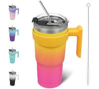 BJPKPK 600 ml Tumbler with Handle & Straw, Insulated Stainless Steel Mug
