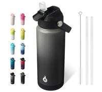 BJPKPK 720 ml Insulated Water Bottle with Straw Lid and Flex Handle