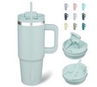 BJPKPK 900 ml Insulated Tumbler with Handle & Straw, Stainless Steel