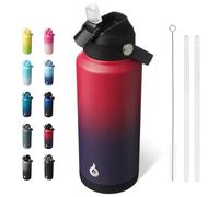 BJPKPK 950 ml Insulated Water Bottle with Straw Lid and Flex Handle