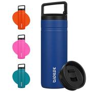 BJPKPK Insulated Water Bottle with 2 Lids,600ml Double Wall Stainless Steel Vacuum Tumbler Travel Coffee Mug,Wide Mouth Thermal Cup,Sapphire Blue
