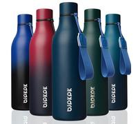 BJPKPK Insulated Water Bottles, 25 oz Stainless Steel Metal Water Bottle with Strap, BPA Free Leak Proof Mugs, Flasks, Reusable Water Bottle for Sports & Travel, Navy Blue