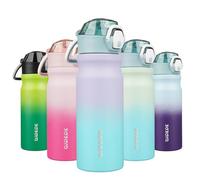 BJPKPK Water Bottle with Straw 18oz Insulated Water Bottles Reusable Stainless Steel Metal Thermos with Leak Proof Lockable Lid and Carry Handle,Oasis