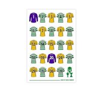 BJQUITGF Celts 2000-01 Treble Winners Classic Football Shirts Canvas Poster Wall Art Decor Print Picture Paintings for Living Room Bedroom Decoration 16x24inch(40x60cm)
