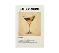 BJQUITGF Dirty Martini Retro Canvas Poster Bedroom Decor Landscape Office Room Decor Gift 20x30inch(50x75cm)