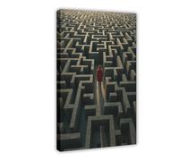 BJQUITGF Lost In The Maze Self Discovery Mental Health Struggle Canvas Poster Bedroom Decor Landscape Office Room Decor Gift 20x30inch(50x75cm)