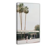 BJQUITGF Palm Springs City Hall Albert Frey Architecture Modernism Canvas Poster Bedroom Decor Landscape Office Room Decor Gift 20x30inch(50x75cm)