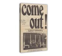 BJQUITGF Premium Feminist Lesbian Protest Canvas Poster Bedroom Decor Landscape Office Room Decor Gift 24x36inch(60x90cm)