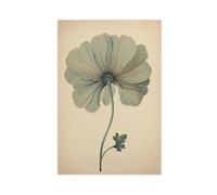 BJQUITGF Vintage Botanical Flower Elegant Green Bloom Canvas Poster Wall Art Decor Print Picture Paintings for Living Room Bedroom Decoration 08x12inch(20x30cm)