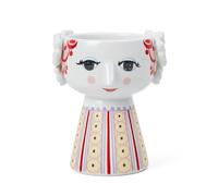 Bjørn Wiinblad Eva Ceramic Candle Holder in the Shape of a Woman in Red Tones Ideal for Tea Lights Height 9.5 cm Diameter 8 cm Red