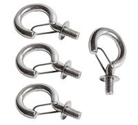 bjsdkff Stainless Steel M10 Hanging Hook (4 Pcs), Strong and Durable Ring Screw for Racks, Hammock, Awning, Chain, Basket, Sandbag Buckle Hook