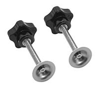 bjsdkff Star Knobs, Threaded Knob, Black Plastic Handle Clamping Knobs Jig Knobs T Track Knobs and Bolts for Clamping Projects 2 Pieces (M10*80mm)