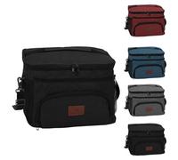 BJSSBJH Lunch Bag for Men and Women, 15L Insulated Lunch Cooler Bag with Adjustable Shoulder Strap Waterproof Lunch Box Tote Bag for Travel Work Picnic School Reusable Lunchbox, 29x21x21cm (Black)