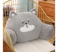 BJWU Reading Pillow for Bed - Back Support Pillow with Removable Cover, Lumbar Cushion for Sofa/Home Office/Car Chair, Gaming Back Cushion, Cute Animal Reading Bed Rest & Cuddle Cushions (Husky)