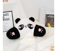 BJWU Reading Pillow with Arms & Cuddle Cushion - Cute Plush Faux Rabbit Fur Lumbar Back Support Pillow for Adults Kids, Office Chair Car Seat Bed Sofa Window Seat (Panda)