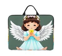 Bjyccar Cute Little Angel 14-Inch Laptop Bag With Shockproof Lining And Portable Design, Suitable For Business And Daily Use., Black, One Size