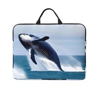 Bjyccar Whales At Sea 14-Inch Laptop Bag With Shockproof Lining And Portable Design, Suitable For Business And Daily Use., Black, One Size