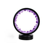 BJYX Amethyst Night Light, Healing Crystal Table Lamp, Natural Crystal Nightlight for Positive Energy Therapy Meditation Reiki Premium Gift