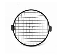 Bjzartzo Motorcycle Headlight Grill Cover Motorcycle Modification Accessories 6.5" Black Metal Headlight Mesh Grill Guard For Cafe Racer Cruiser(C)