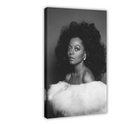 BJZKBNV Diana Ross Poster Wall Art Canvas Cover Vintage Aesthetic Canvas Poster Bedroom Decor Landscape Office Room Decor Gift 16x24inch(40x60cm)