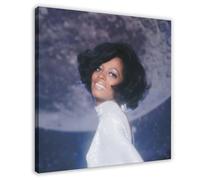 BJZKBNV Diana Ross Poster Wall Art Canvas Cover Vintage Aesthetic Canvas Poster Wall Art Decor Print Picture Paintings for Living Room Bedroom Decoration 16x16inch(40x40cm)