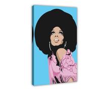 BJZKBNV Diana Ross Poster Wall Art Canvas Cover Vintage Aesthetic Canvas Poster Wall Art Decor Print Picture Paintings for Living Room Bedroom Decoration 16x24inch(40x60cm)