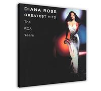 BJZKBNV Diana Ross Poster Wall Art Canvas Cover Vintage Aesthetic Canvas Poster Wall Art Decor Print Picture Paintings for Living Room Bedroom Decoration 16x16inch(40x40cm)