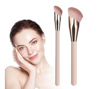 BK Beauty Brushes, 101 Foundation Brush, A506 Concealer Brush, Angie Hot & Flashy A506 Concealer, Angled Under Eye Concealer Brushes, Beauty Foundation Contour Conceal Makeup Brush Set (2PC-Pink)