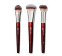 BK Beauty Core Teint Trio Makeup Brush Set (3 Pieces) - Foundation, Concealer and Blending Brushes for Liquid, Cream and Powder - Vegan, Cruelty Free, Ultra Soft Face Makeup Brushes